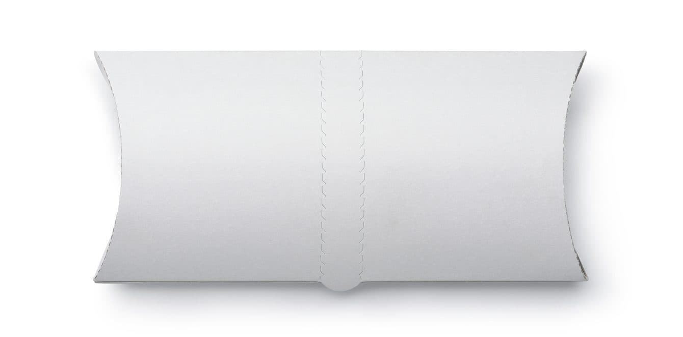 Kissenverpackung aus weißem Karton